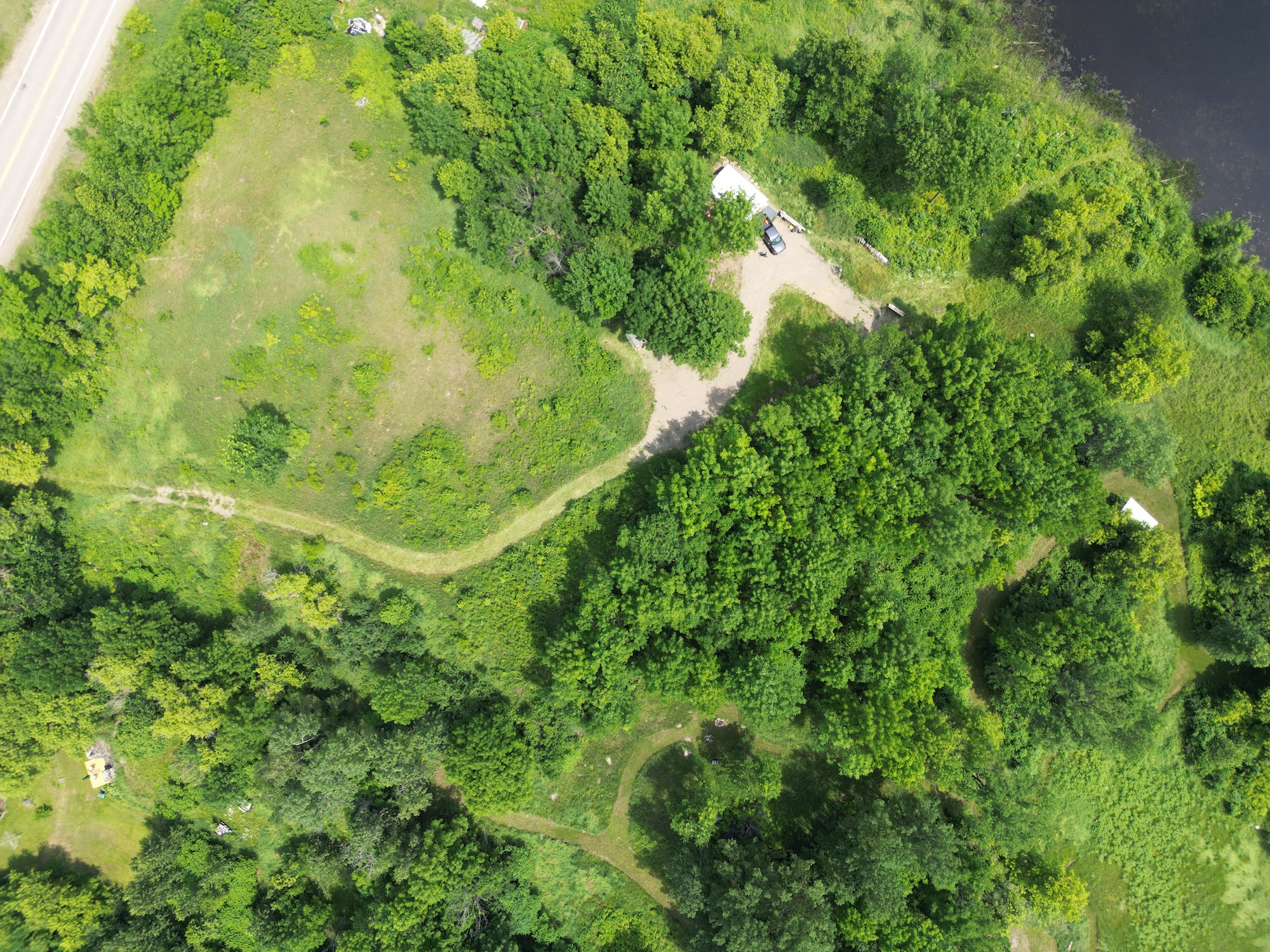 Killaloe waterfront — aerial overhead