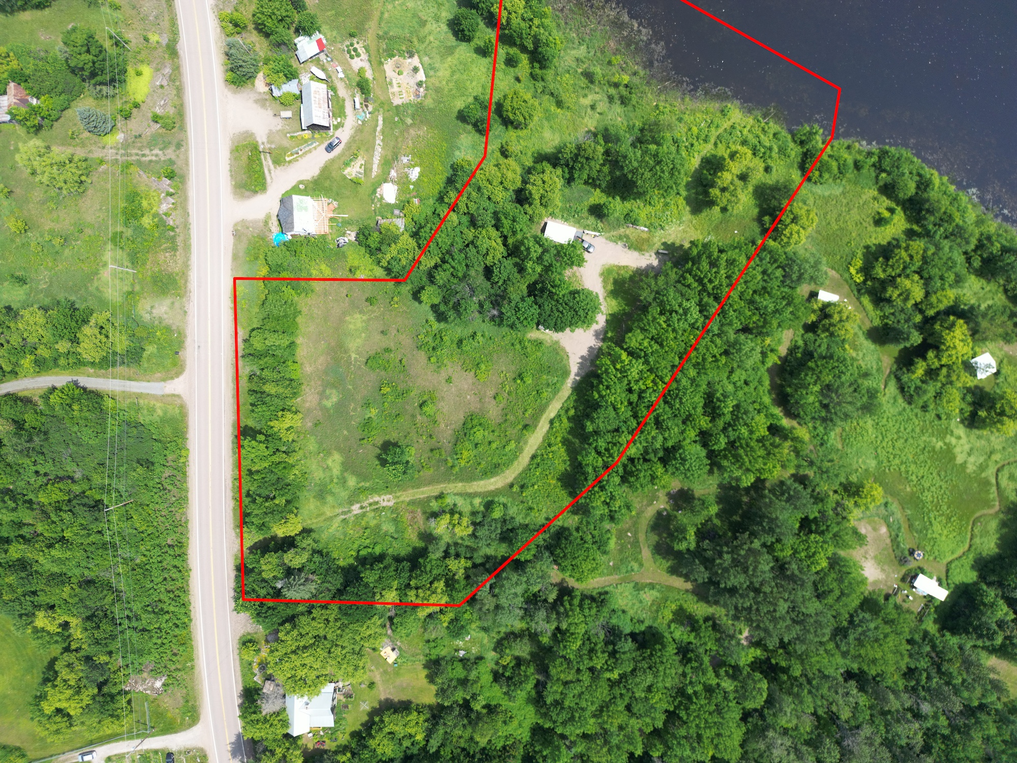 Killaloe waterfront — aerial summer