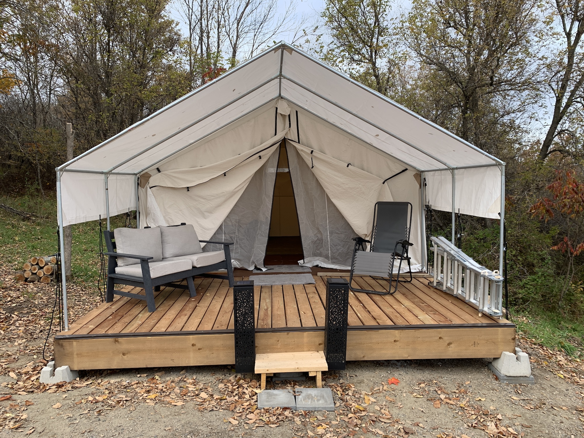 Killaloe waterfront — cozy tent